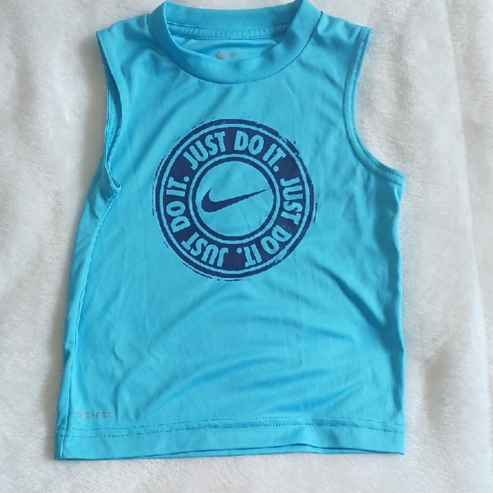 Lot Of 3 Nike Blue Tank Top, Cozii Black tee And Childhood Blue Green Tee